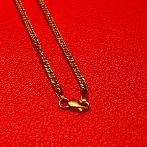 18K Solid Gold Chain Bracelet Men Women